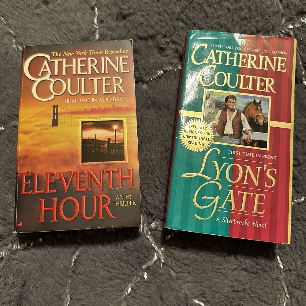 Catherine Coulter Book Pair Vintage Paperback The Eleventh Hour & Lyon's Gate